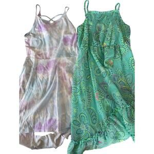 Chilren's Place tie dye and teal Dress bundle size 7/8